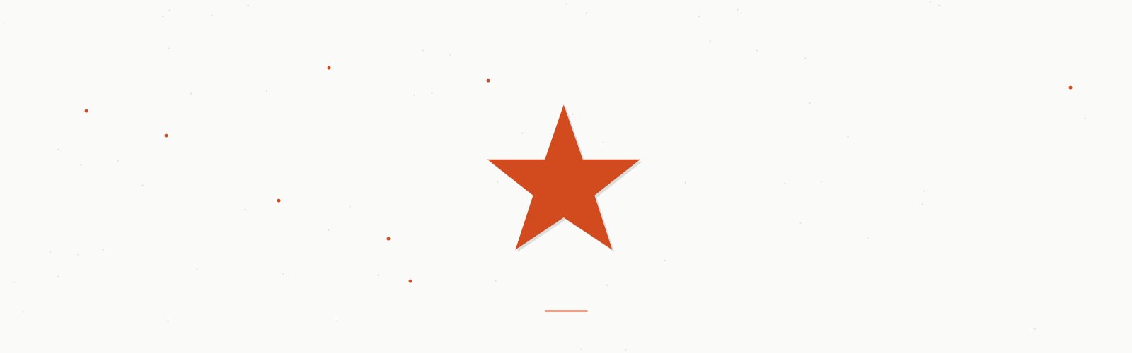 Estrela e brilhos sobre fundo creme, identidade visual da categoria Sorte